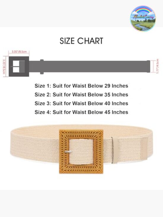 Straw Woven Elastic Stretch Waist Belts for Women, Fashion Boho Braided Dress